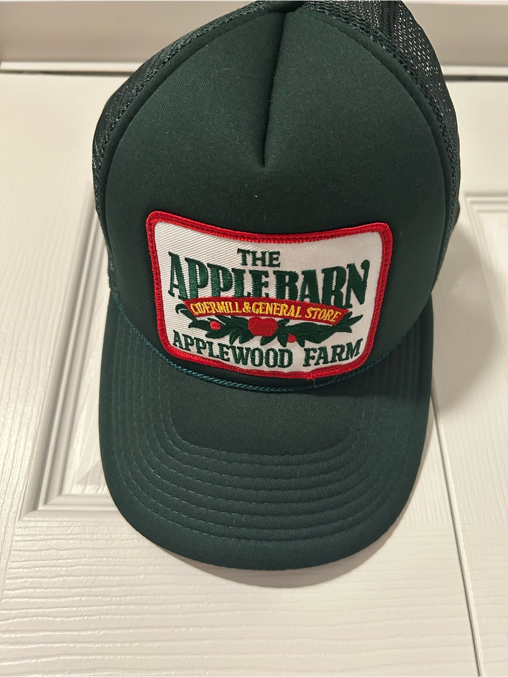 applebarn applewood farm cidermill general store OTTO Green Trucker Hat patch